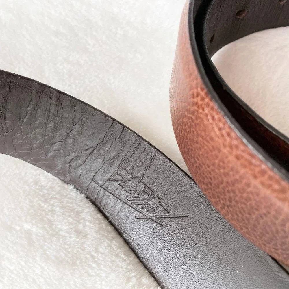 size‎ 50 Tulliani brown Italian calfskin leather belt mens